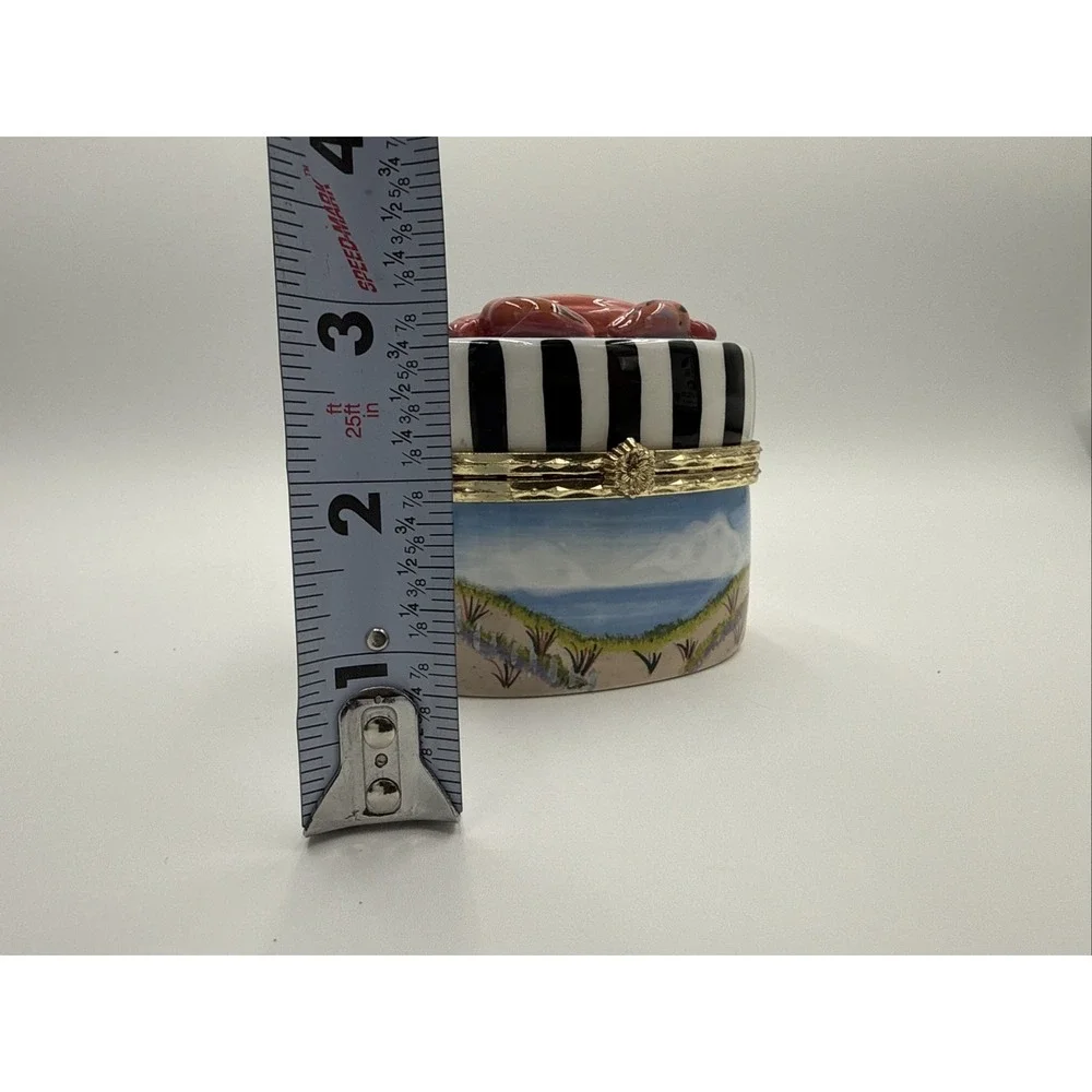 Vtg Crab Trinket Jewelry Box Eileen Tramonte Zrike Co. Beach Knick Knack